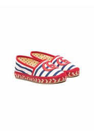 Gucci Kids logo-stripe espadrilles - Bianco