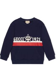 Gucci Kids logo-print cotton sweatshirt - Blu