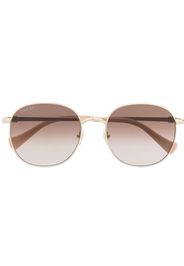 Gucci Eyewear Occhiali da sole squadrati - Oro