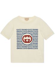 Gucci Kids Interlocking G logo-print T-shirt - Bianco