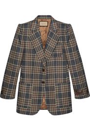 Gucci Blazer monopetto a quadri - Blu