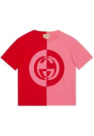 Gucci Kids colour-block logo-print T-shirt - Rosa