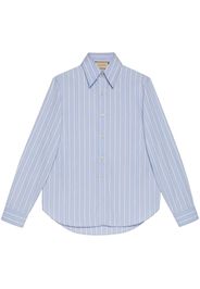 Gucci point-collar striped shirt - Blu