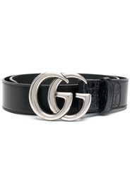 GUCCI GG-buckle leather belt - Nero