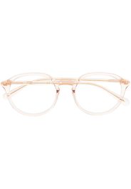 Gucci Eyewear oval Interlocking G logo glasses - Rosa