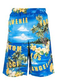 Gucci graphic-print swim shorts - Blu