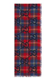 Gucci GG Supreme tartan scarf - Rosso