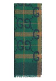 Gucci GG-pattern wool scarf - Verde