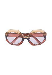 Gucci Eyewear Occhiali da sole con placca logo - Rosa