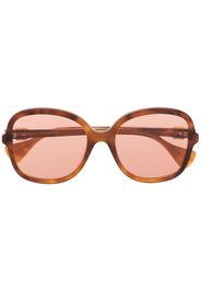 Gucci Eyewear Occhiali da sole squadrati oversize - Marrone