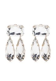 Gucci Interlocking G crystal drop earrings - Argento