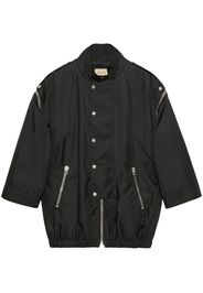 Gucci logo-print convertible jacket - Nero