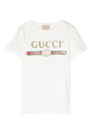 Gucci Kids logo-print short-sleeved T-shirt - Bianco