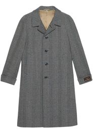 Gucci houndstooth-check coat - Grigio