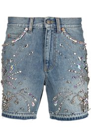 Gucci Shorts denim con decorazione - Blu