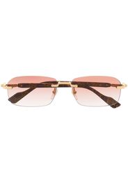 Gucci Eyewear marbled rectangle-frame sunglasses - Oro