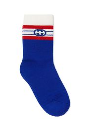 Gucci Kids Interlocking G striped socks - Blu