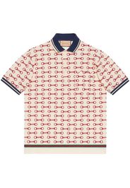 Gucci Horsebit-print polo shirt - Bianco