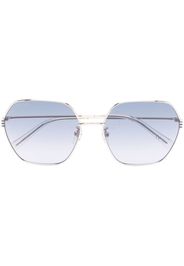 Gucci Eyewear geometric-frame hexagonal sunglasses - Oro