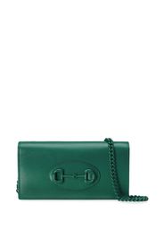 Gucci Portafoglio con catena Gucci Horsebit 1955 - Verde