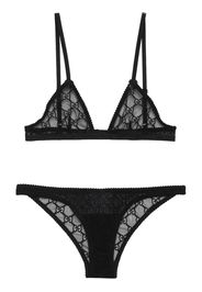 Gucci GG-jacquard lingerie set - Nero