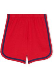 Gucci Kids Monster-embroidered shorts - Rosso