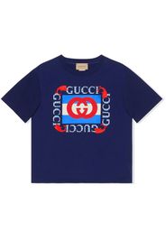 Gucci Kids T-shirt con stampa - Blu