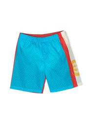 Gucci Kids monogram panelled swim shorts - Blu