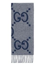 Gucci GG fringed cashmere scarf - Blu