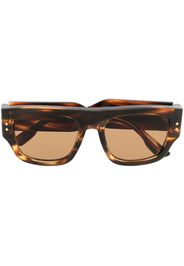 Gucci Eyewear Occhiali da sole squadrati con logo - Marrone