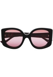 Gucci Eyewear oversized logo-arm sunglasses - Marrone