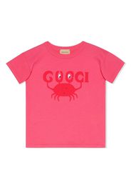 Gucci Kids logo-print cotton T-shirt - Rosa