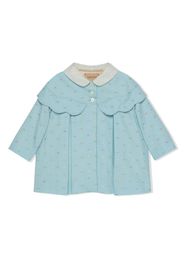 Gucci Kids Double G collared coat - Blu