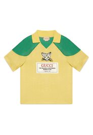 Gucci Kids appliqué-detail polo shirt - Giallo