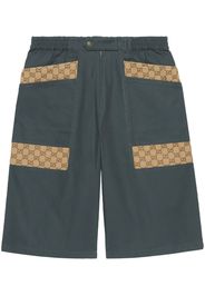 Gucci logo-print bermuda shorts - Grigio