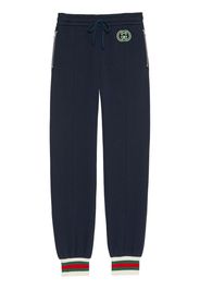 Gucci Cotton jersey track bottoms - Blu