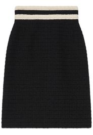 Gucci tweed high-waisted midi skirt - Nero