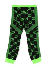 Gucci Kids GG-Supreme knitted trousers - Verde