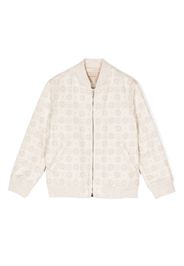 Gucci Kids Interlocking G-logo bomber jacket - Toni neutri