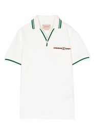 Gucci Kids contrast-trim polo shirt - Bianco