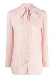 Gucci self tie-neck silk blouse - Rosa