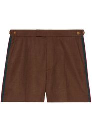 Gucci Shorts in lino e viscosa - Marrone