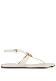 Gucci Double G leather thong sandals - 9049 화이트