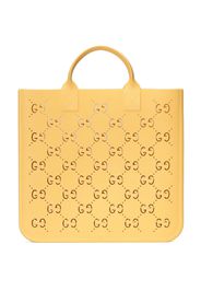 Gucci Kids Double G perforated-logo tote bag - Giallo