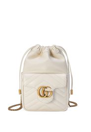 Gucci logo-plaque bucket bag - Bianco