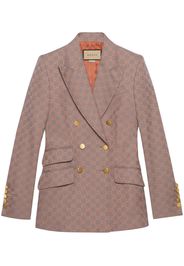 Gucci GG jacquard double-breasted blazer - Rosa