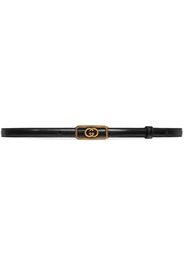 Gucci Thin belt with Interlocking G buckle - Nero