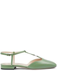 Gucci Double G square-toe ballerinas - Verde