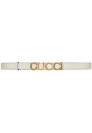 Gucci logo-buckle leather belt - Bianco