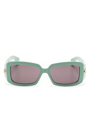 Gucci Eyewear Double G rectangle-frame sunglasses - Verde